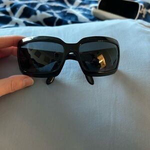 CHANEL Glossy Black Sunglasses